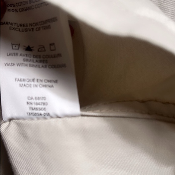 Frank & Oak Cream long sleeve The Typewriter Cloth Cargo Overshirt Moonlight L - Picture 5 of 6